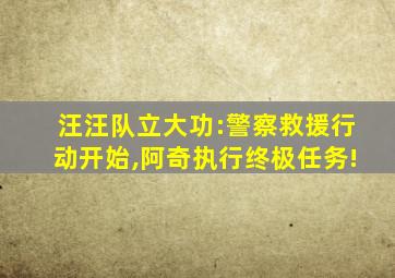 汪汪队立大功:警察救援行动开始,阿奇执行终极任务!