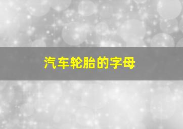 汽车轮胎的字母