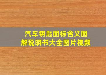 汽车钥匙图标含义图解说明书大全图片视频