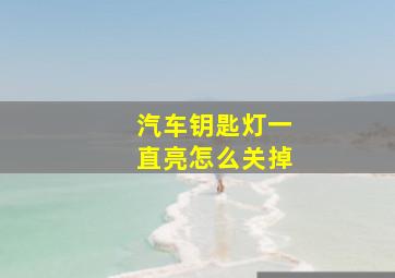 汽车钥匙灯一直亮怎么关掉