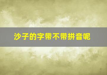 沙子的字带不带拼音呢