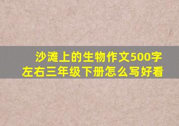 沙滩上的生物作文500字左右三年级下册怎么写好看