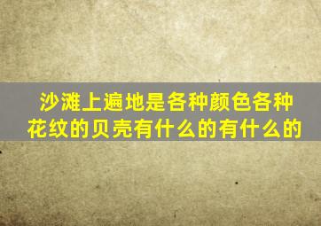 沙滩上遍地是各种颜色各种花纹的贝壳有什么的有什么的