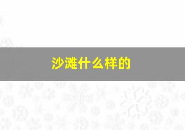 沙滩什么样的