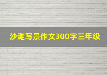 沙滩写景作文300字三年级