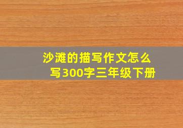 沙滩的描写作文怎么写300字三年级下册