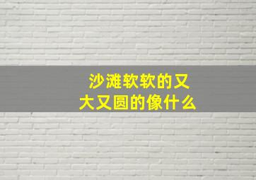 沙滩软软的又大又圆的像什么