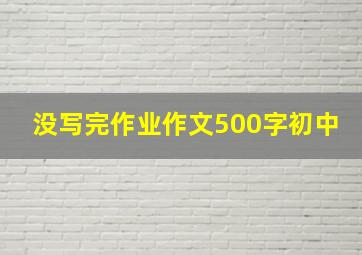 没写完作业作文500字初中