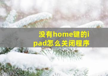 没有home键的ipad怎么关闭程序