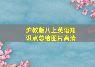 沪教版八上英语知识点总结图片高清