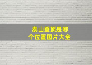 泰山登顶是哪个位置图片大全