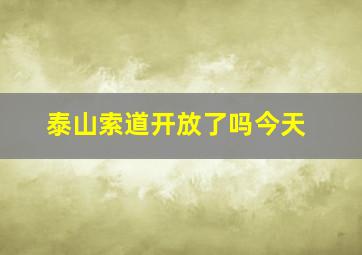 泰山索道开放了吗今天