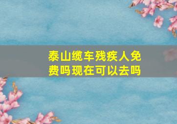 泰山缆车残疾人免费吗现在可以去吗