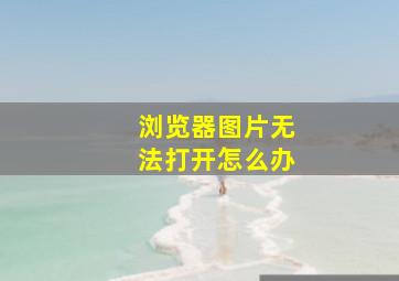 浏览器图片无法打开怎么办