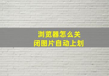 浏览器怎么关闭图片自动上划