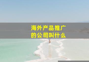 海外产品推广的公司叫什么