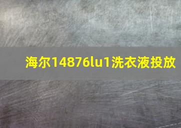 海尔14876lu1洗衣液投放