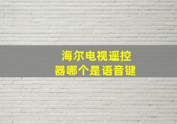 海尔电视遥控器哪个是语音键