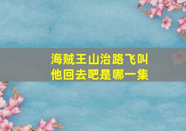 海贼王山治路飞叫他回去吧是哪一集