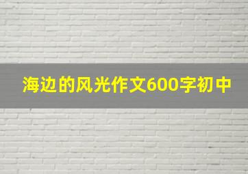 海边的风光作文600字初中