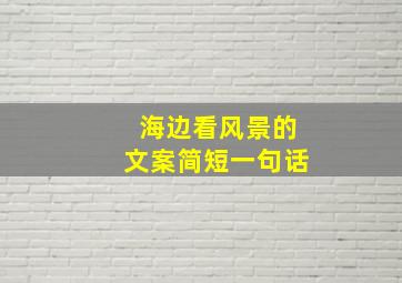 海边看风景的文案简短一句话