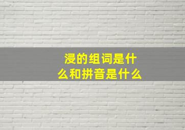 浸的组词是什么和拼音是什么