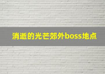 消逝的光芒郊外boss地点