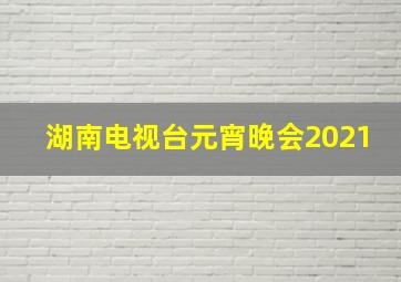 湖南电视台元宵晚会2021