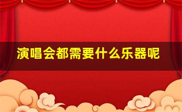 演唱会都需要什么乐器呢