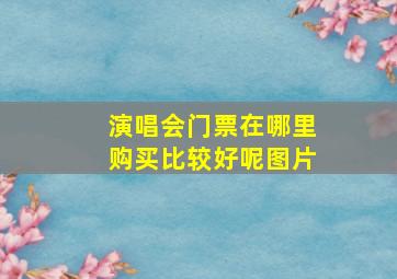 演唱会门票在哪里购买比较好呢图片