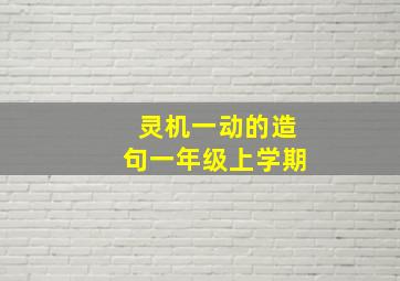 灵机一动的造句一年级上学期