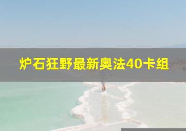 炉石狂野最新奥法40卡组