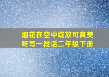 烟花在空中绽放可真美呀写一段话二年级下册