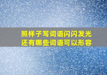 照样子写词语闪闪发光还有哪些词语可以形容