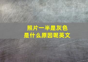 照片一半是灰色是什么原因呢英文