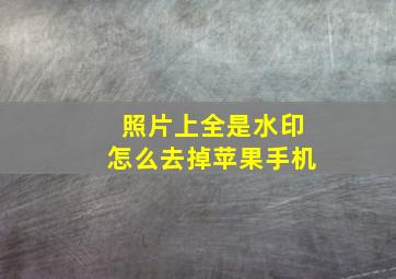 照片上全是水印怎么去掉苹果手机