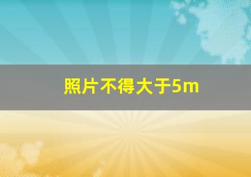 照片不得大于5m