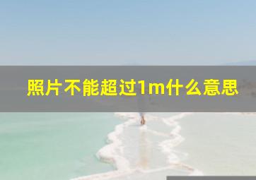 照片不能超过1m什么意思