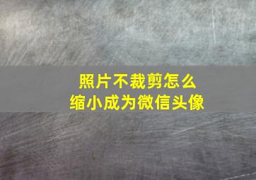 照片不裁剪怎么缩小成为微信头像