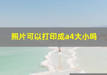 照片可以打印成a4大小吗