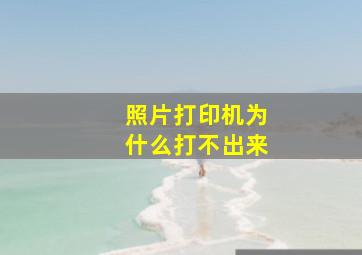 照片打印机为什么打不出来