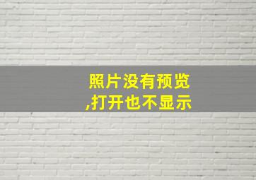 照片没有预览,打开也不显示