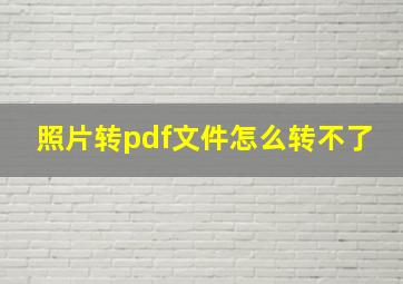 照片转pdf文件怎么转不了