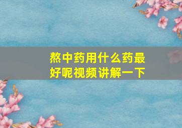 熬中药用什么药最好呢视频讲解一下