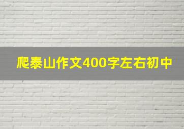 爬泰山作文400字左右初中