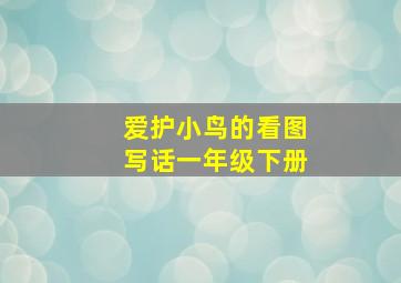 爱护小鸟的看图写话一年级下册