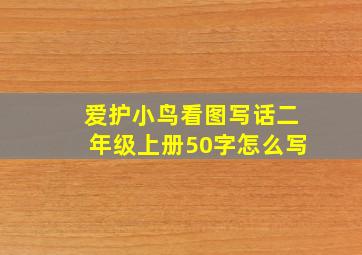 爱护小鸟看图写话二年级上册50字怎么写