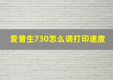 爱普生730怎么调打印速度