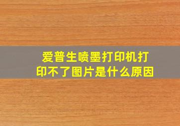 爱普生喷墨打印机打印不了图片是什么原因