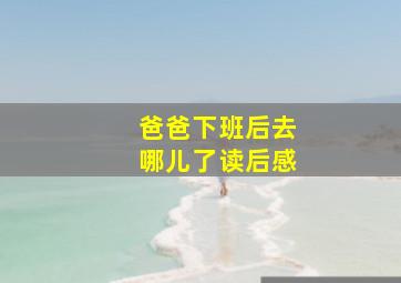 爸爸下班后去哪儿了读后感